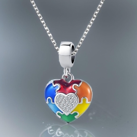 🧩 Autism Awareness Charm Puzzle Piece Enamel ASD Bead (CHARM ONLY) 🧩 - Picture 7 of 10